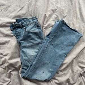 Express Studded Flare Jeans